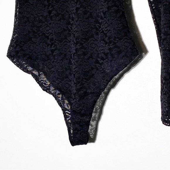 New Jonathan Simkhai Standard Maddox  Lace Mock Neck Bodysuit - Picture 6 of 9